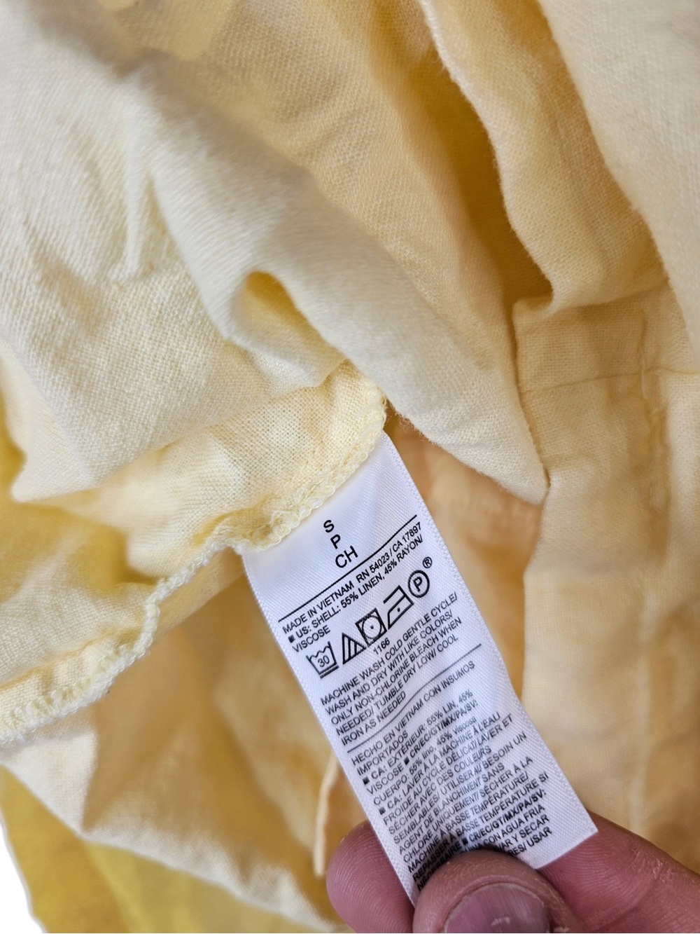 Old Navy Women's Butter Yellow Linen Blend Mini Skirt Small - Picture 5 of 6